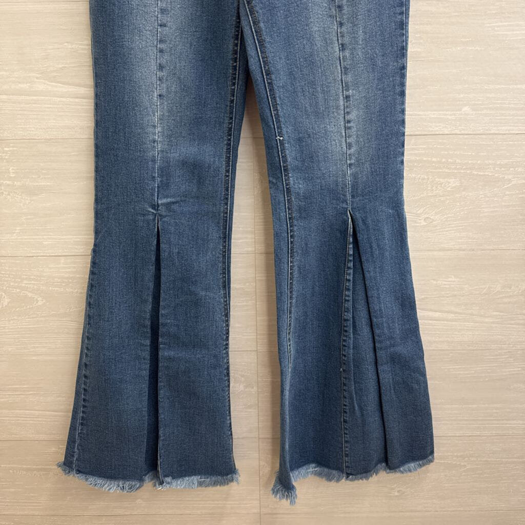 Hidden Medium Wash High Waist Flare Jeans 29