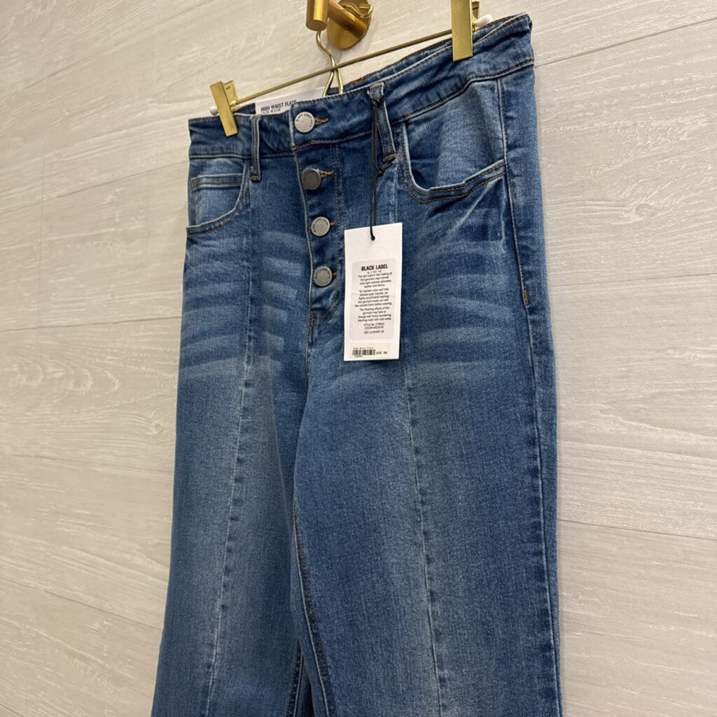 Hidden Medium Wash High Waist Flare Jeans 29