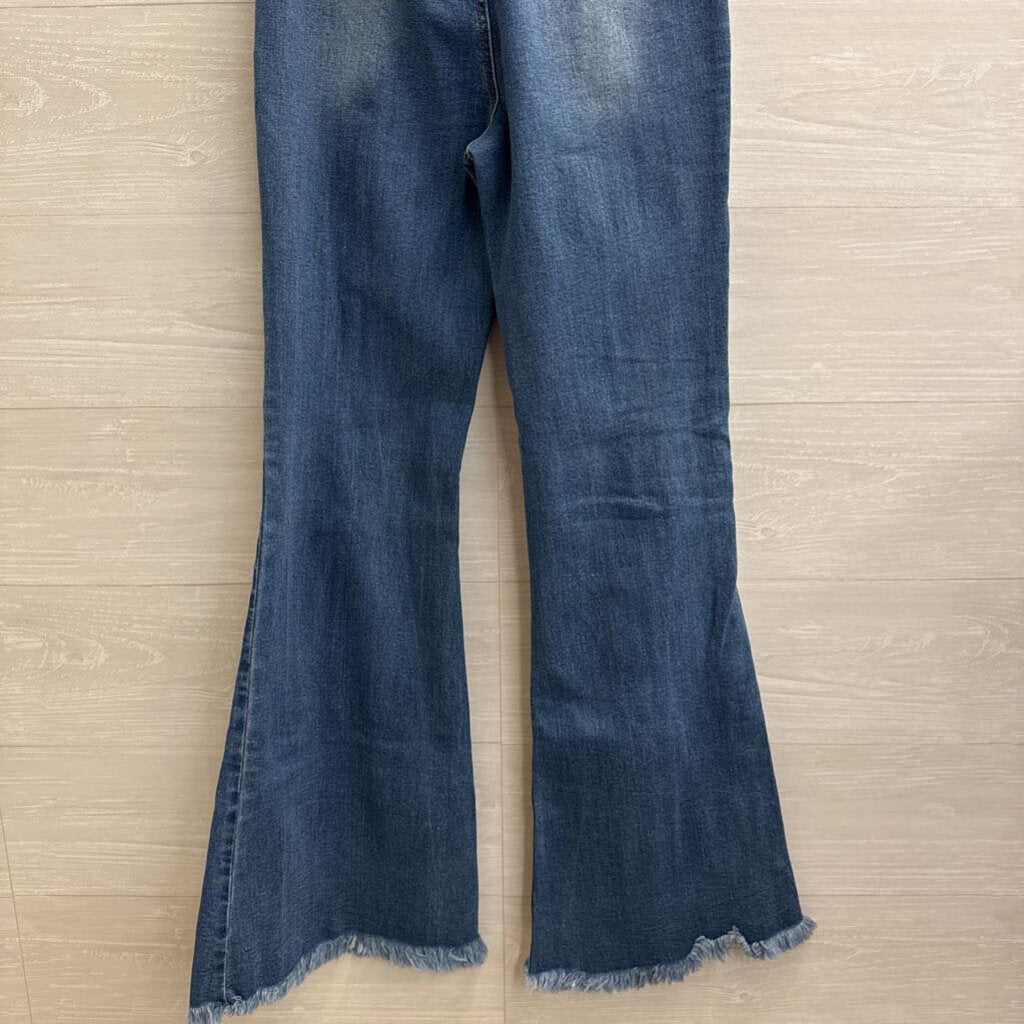 Hidden Medium Wash High Waist Flare Jeans 29
