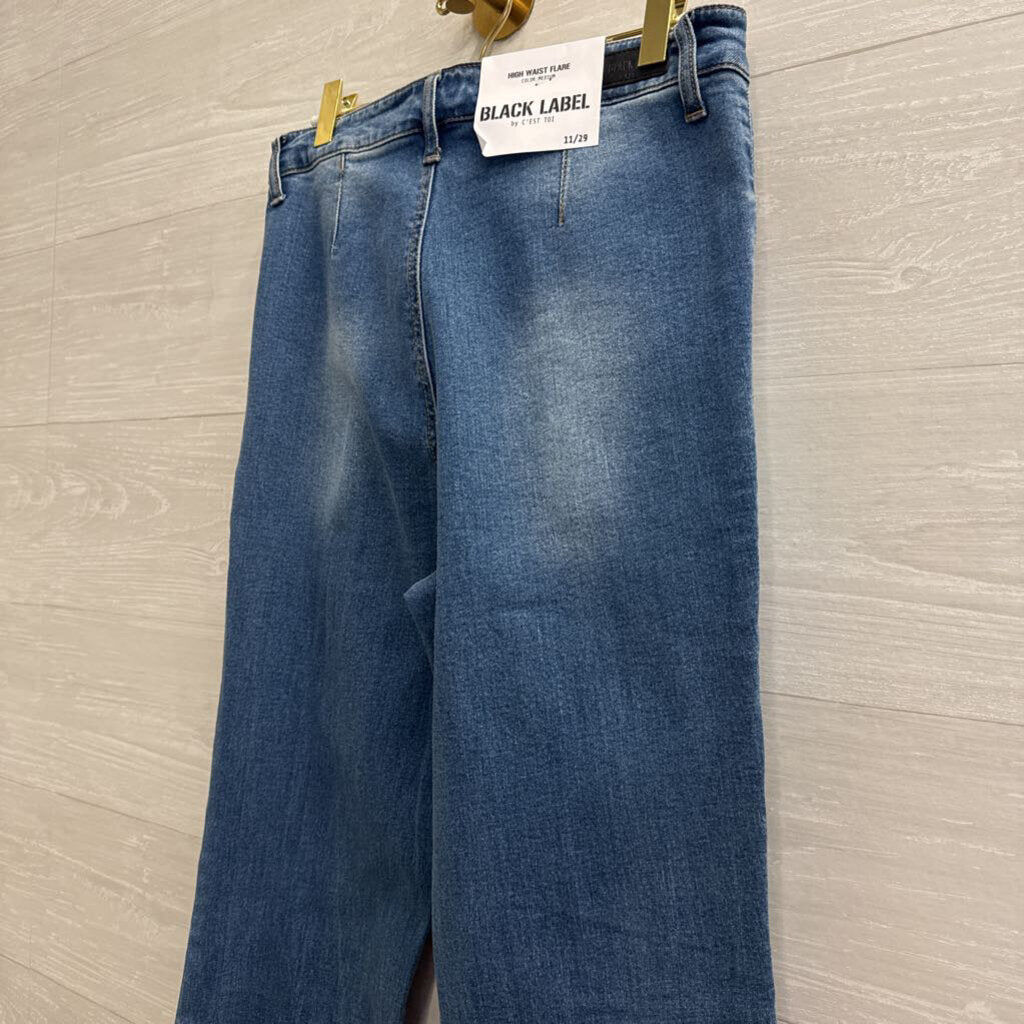 Hidden Medium Wash High Waist Flare Jeans 29