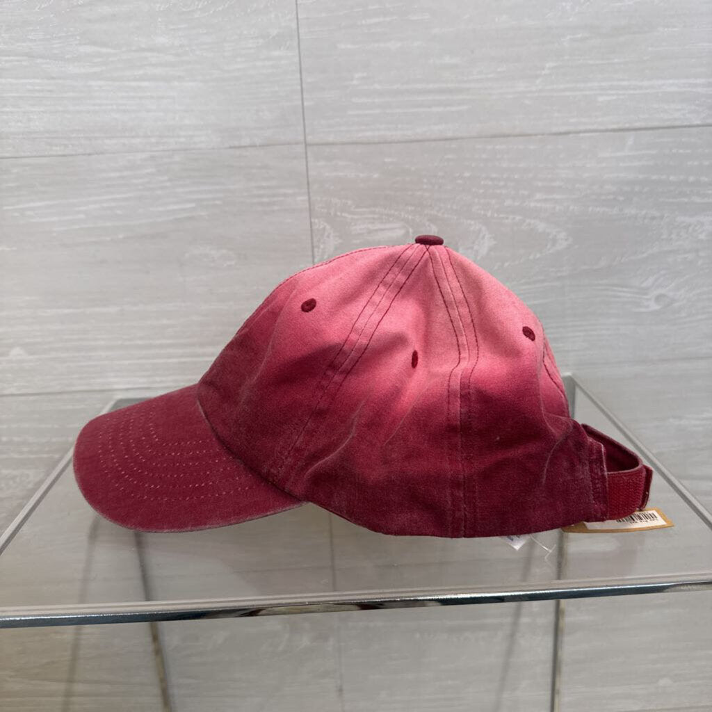 Burgundy Ombre Baseball Hat One Size