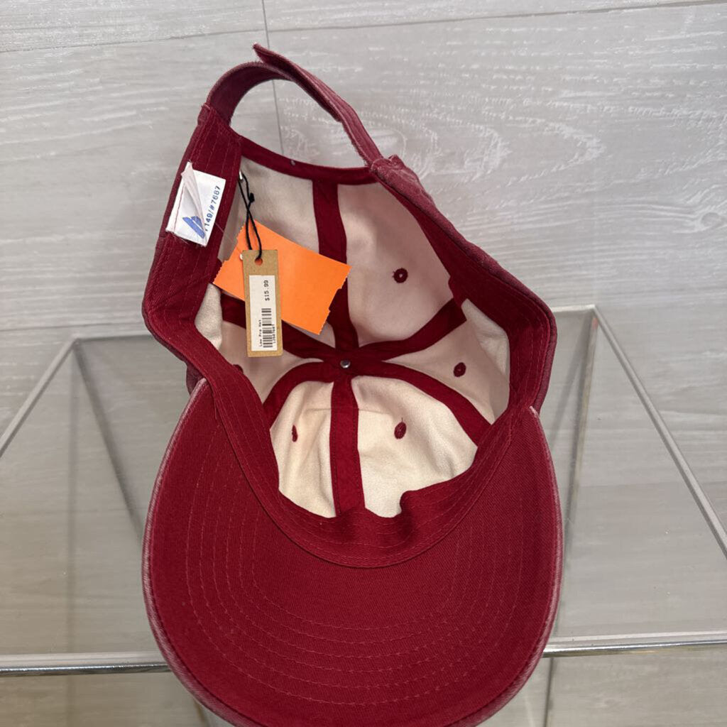 Burgundy Ombre Baseball Hat One Size