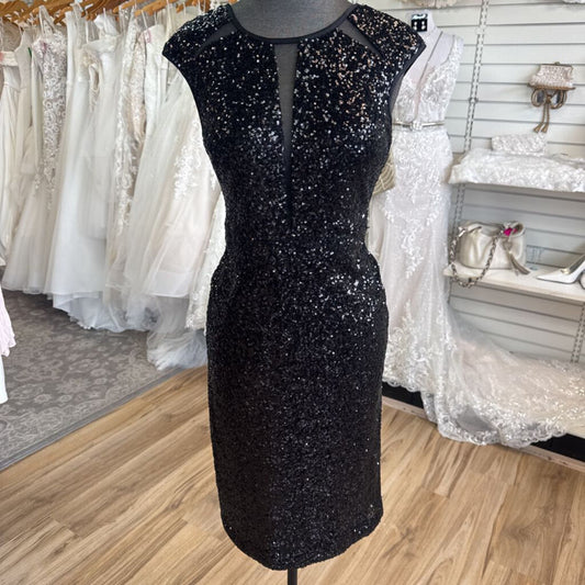 Nicole Miller Black Sequin Short Formal Dress 4