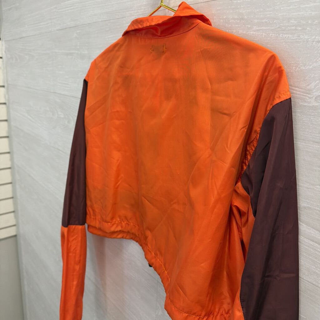 Boohoo Orange/ Burgundy Cropped Long Sleeve Pullover 14