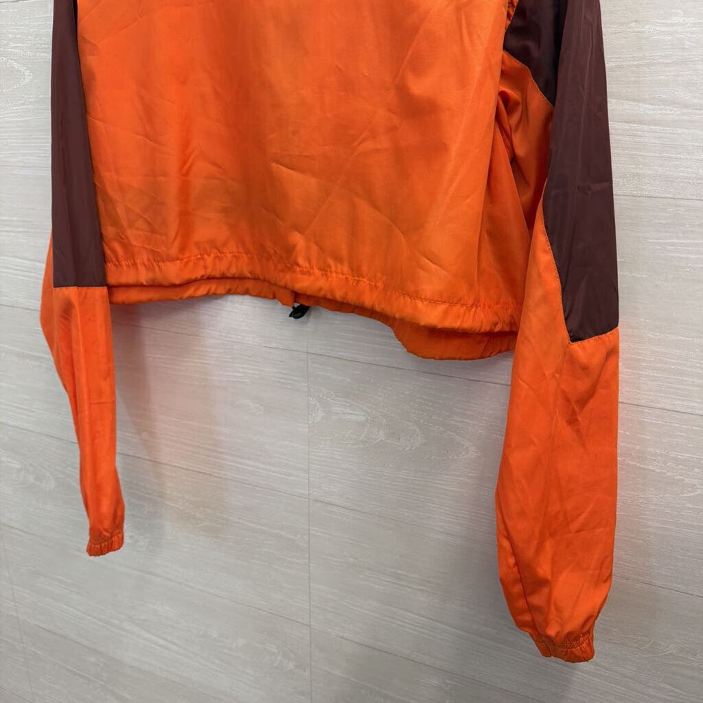 Boohoo Orange/ Burgundy Cropped Long Sleeve Pullover 14