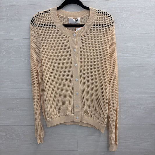 Amanda Jean Cream Open Knit Cardigan Sweater Large/ Extra Large