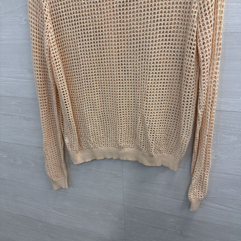 Amanda Jean Cream Open Knit Cardigan Sweater Large/ Extra Large