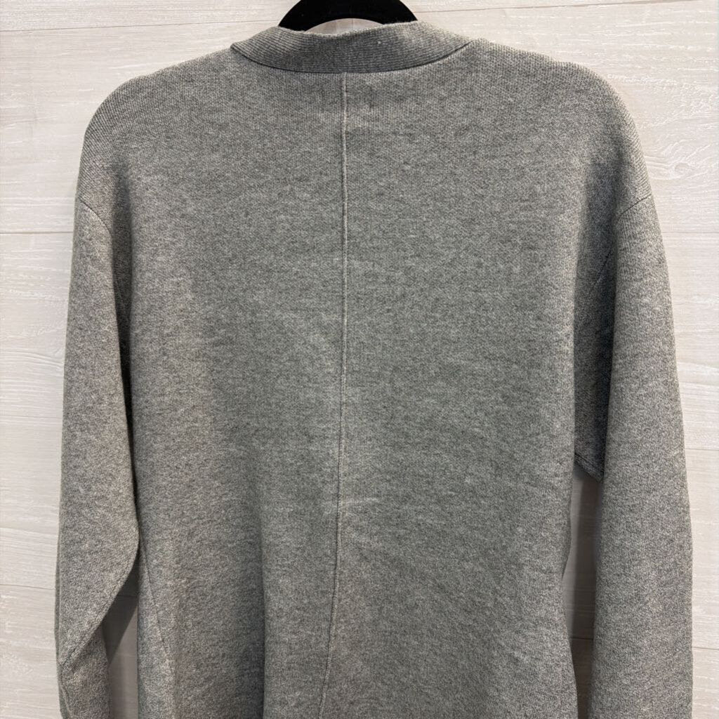 Future Collective Grey/ Gold Button Cardigan Sweater Medium