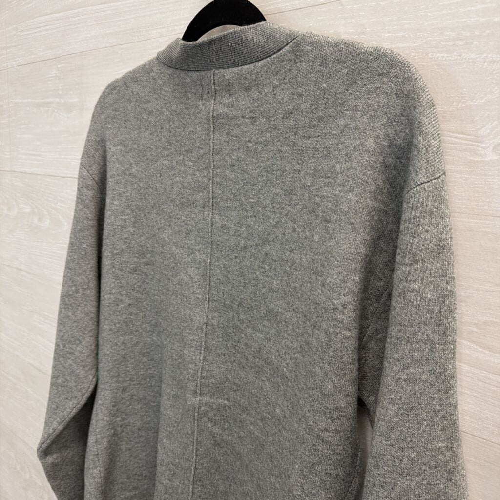 Future Collective Grey/ Gold Button Cardigan Sweater Medium