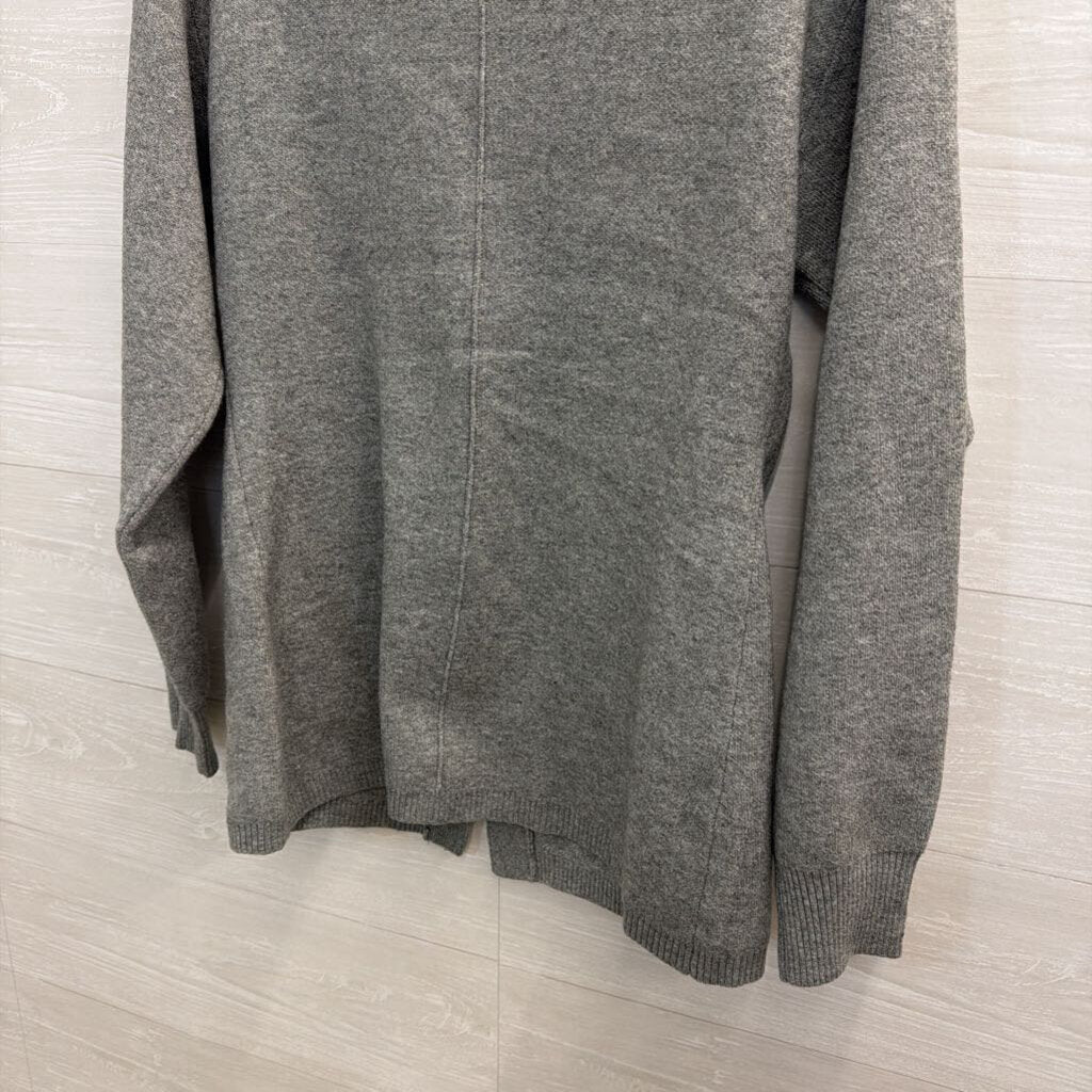 Future Collective Grey/ Gold Button Cardigan Sweater Medium
