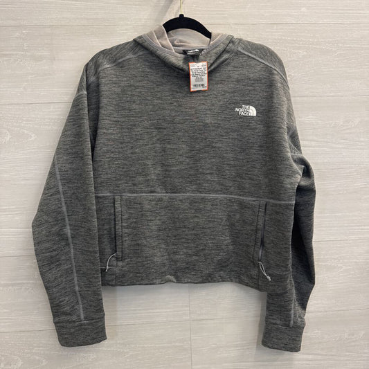 The North Face Grey Long Sleeve Hooded Pullover Medium