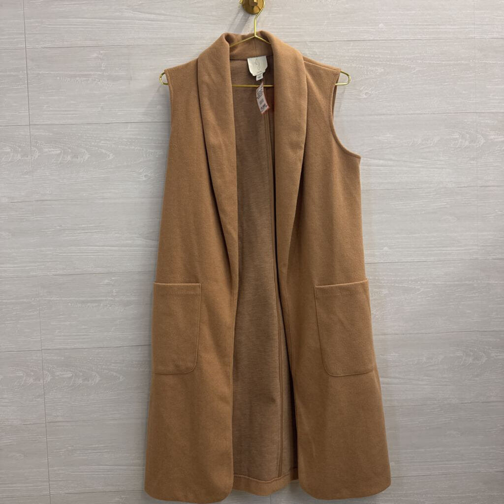 Joie Brown Long Sleeveless Vest Top Small