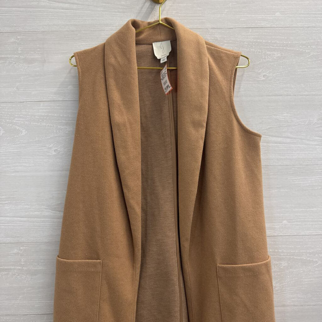Joie Brown Long Sleeveless Vest Top Small