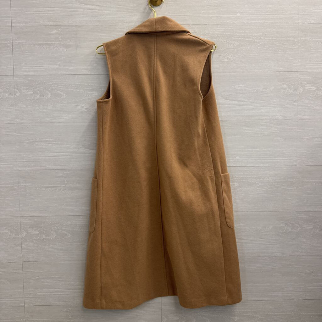 Joie Brown Long Sleeveless Vest Top Small