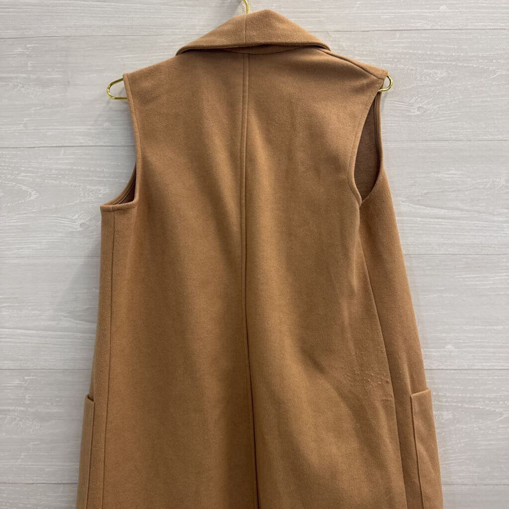 Joie Brown Long Sleeveless Vest Top Small