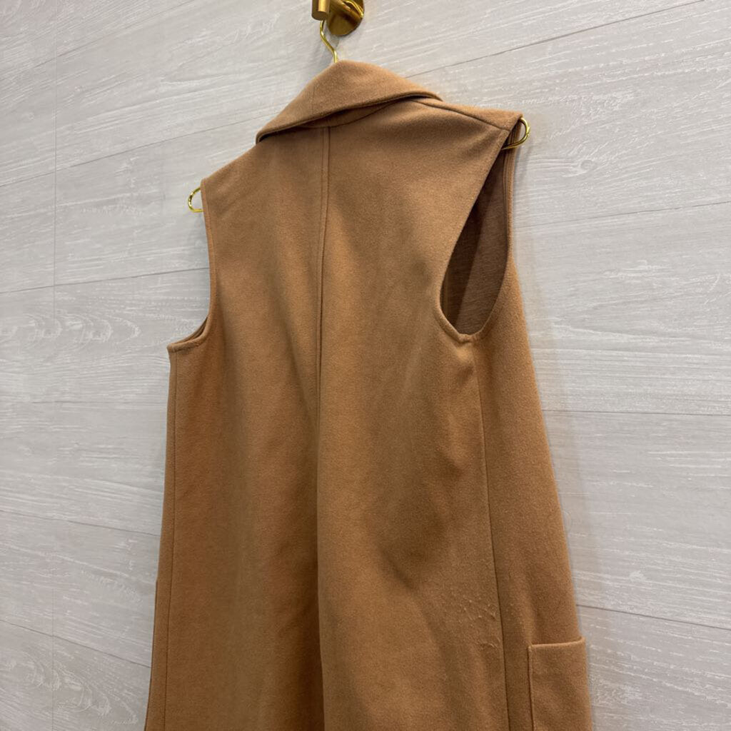 Joie Brown Long Sleeveless Vest Top Small