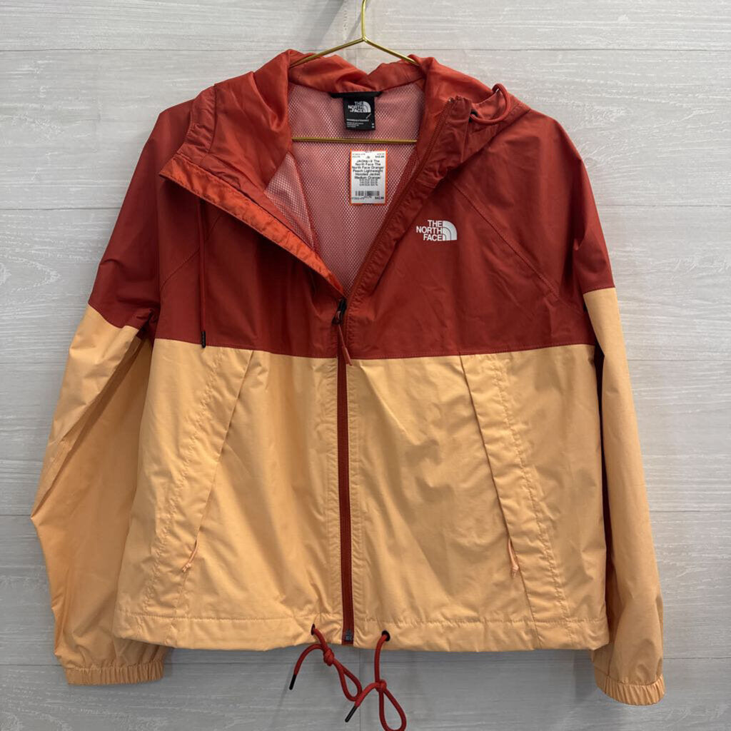 The North Face Orange/ Peach Lightweight Hooded Jacket Medium