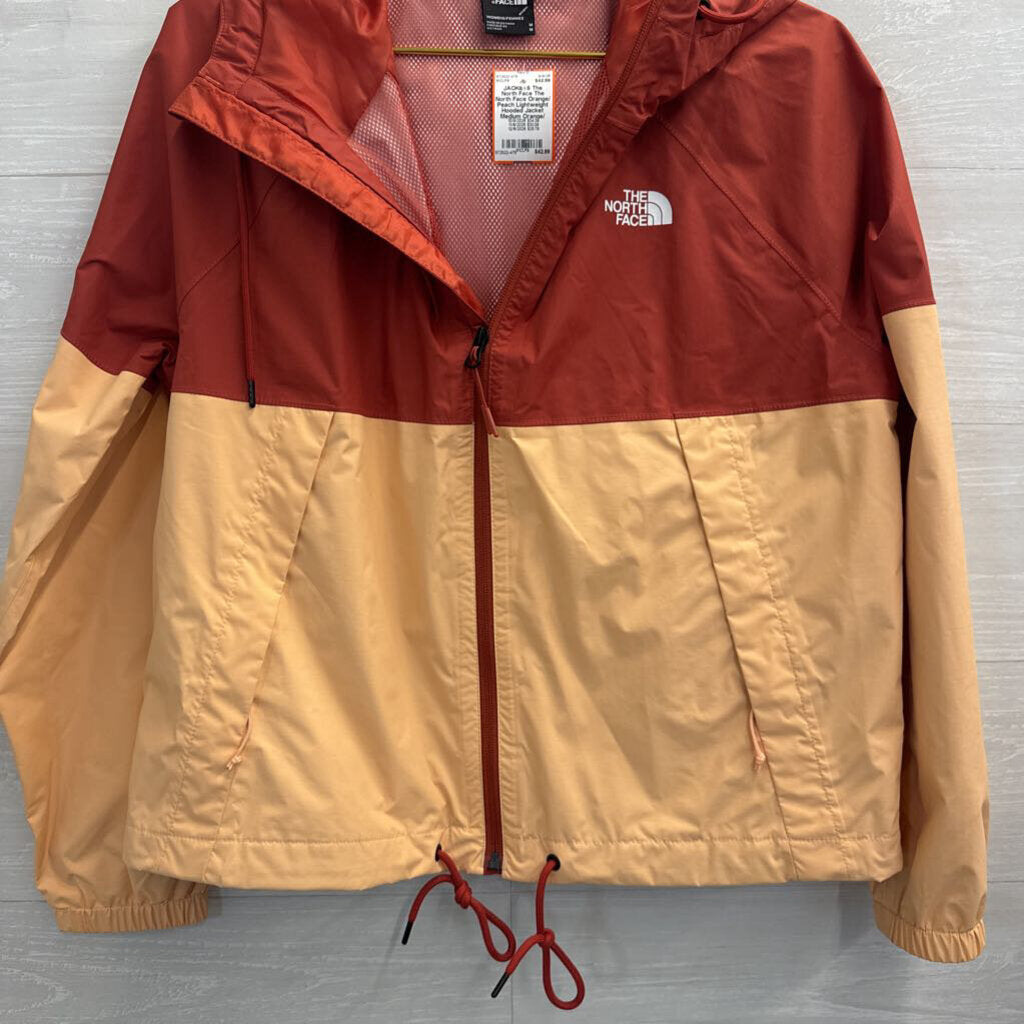 The North Face Orange/ Peach Lightweight Hooded Jacket Medium