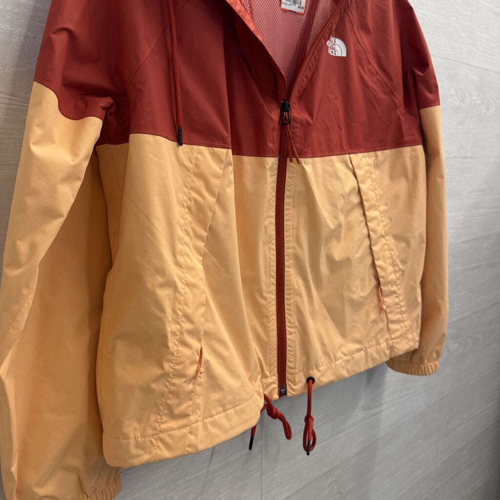 The North Face Orange/ Peach Lightweight Hooded Jacket Medium