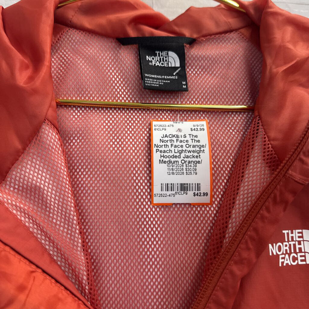 The North Face Orange/ Peach Lightweight Hooded Jacket Medium