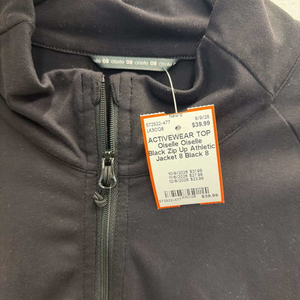 Oiselle Black Zip Up Athletic Jacket 8