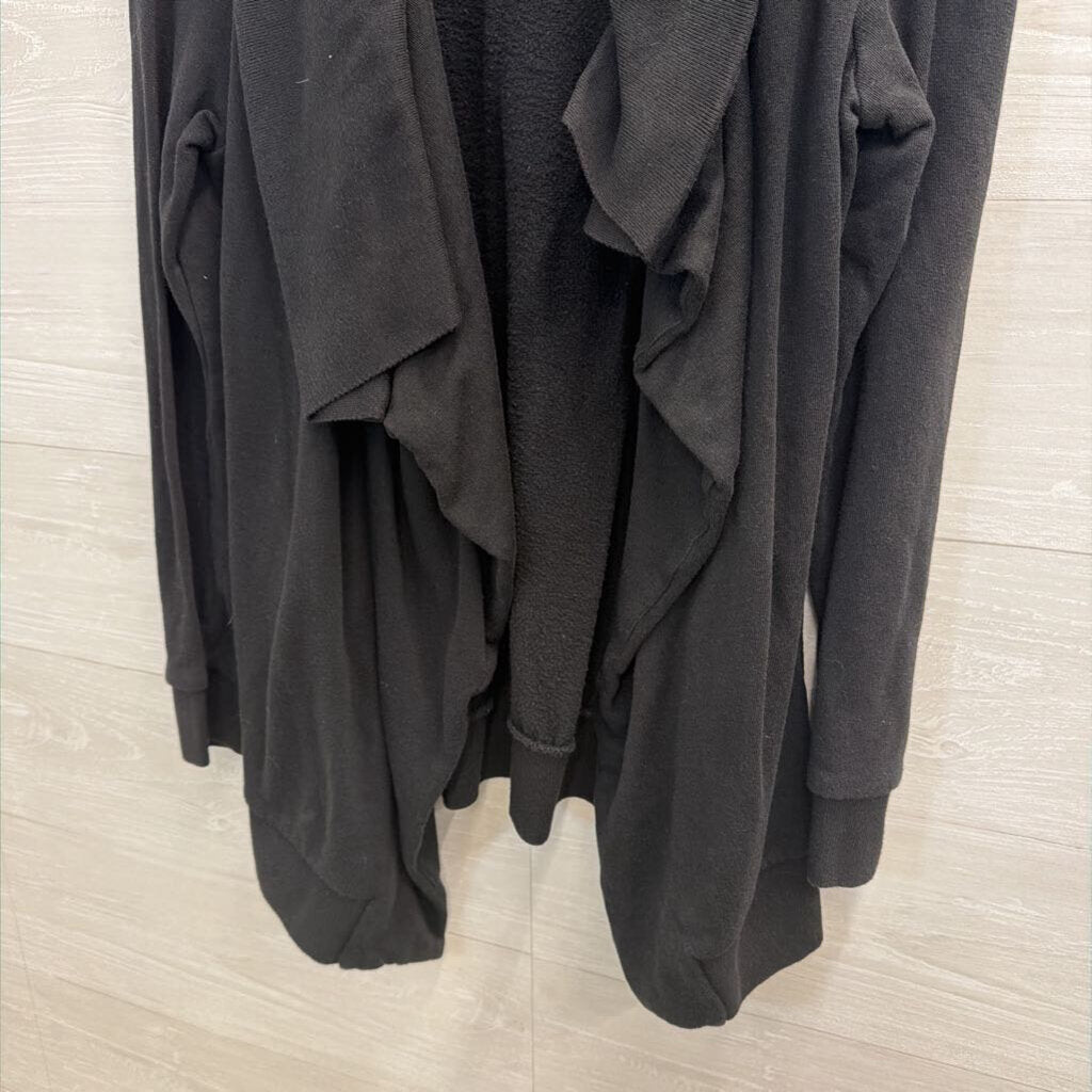 All Saints Black Waterfall Front Jacket Medium