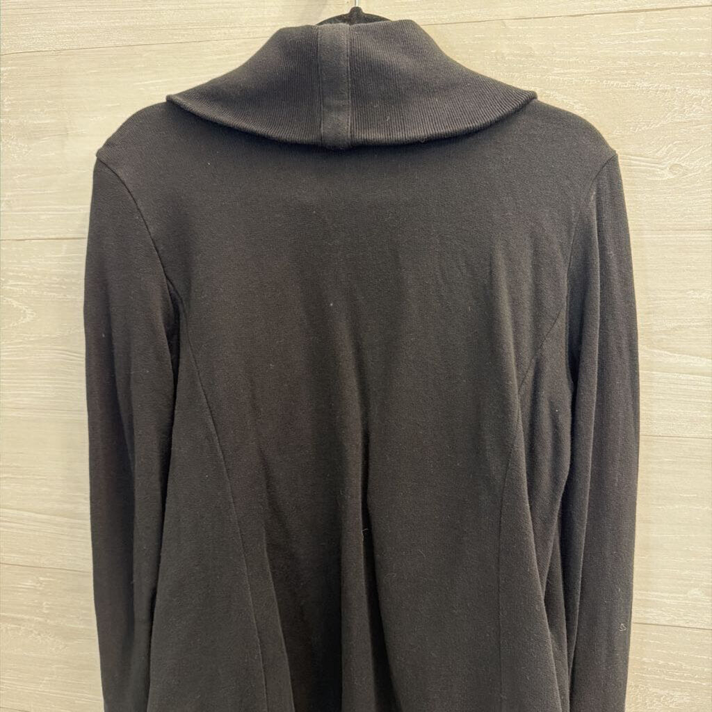 All Saints Black Waterfall Front Jacket Medium