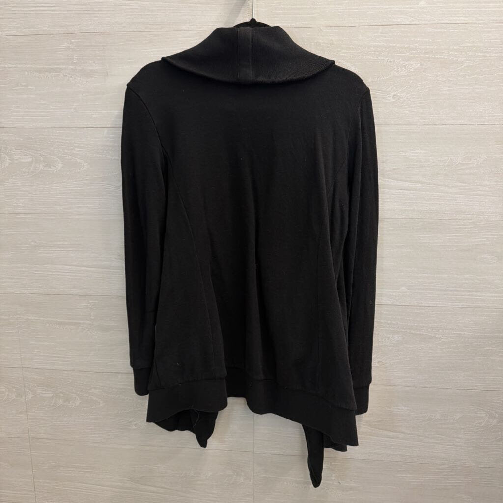 All Saints Black Waterfall Front Jacket Medium