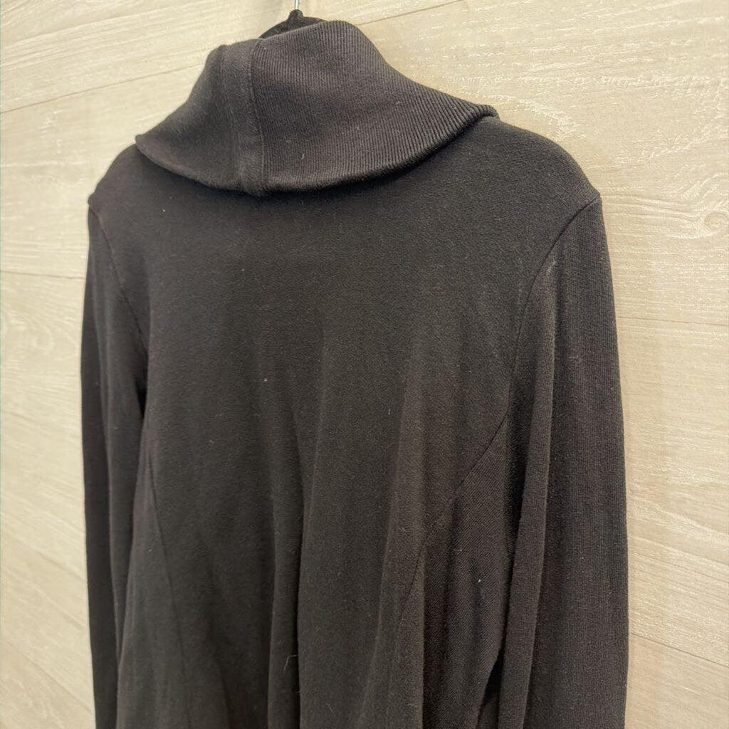 All Saints Black Waterfall Front Jacket Medium