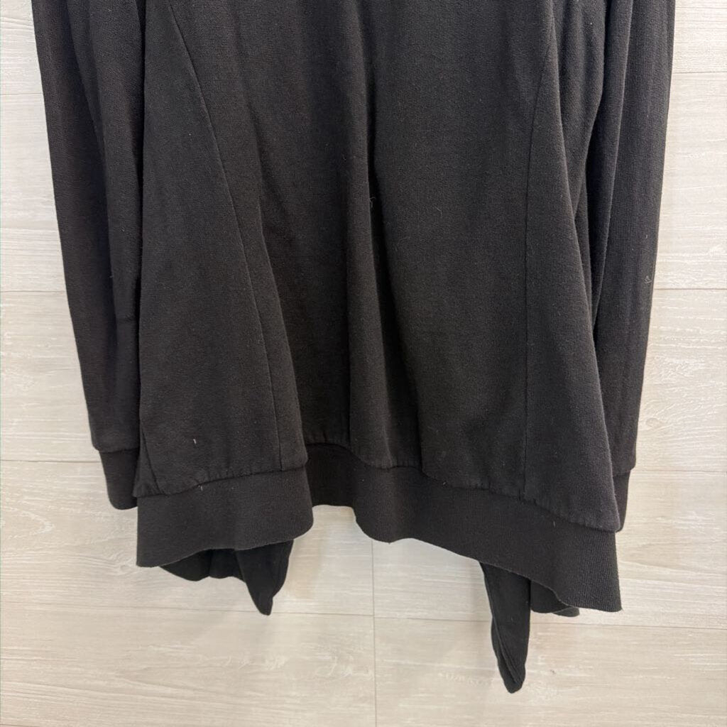 All Saints Black Waterfall Front Jacket Medium