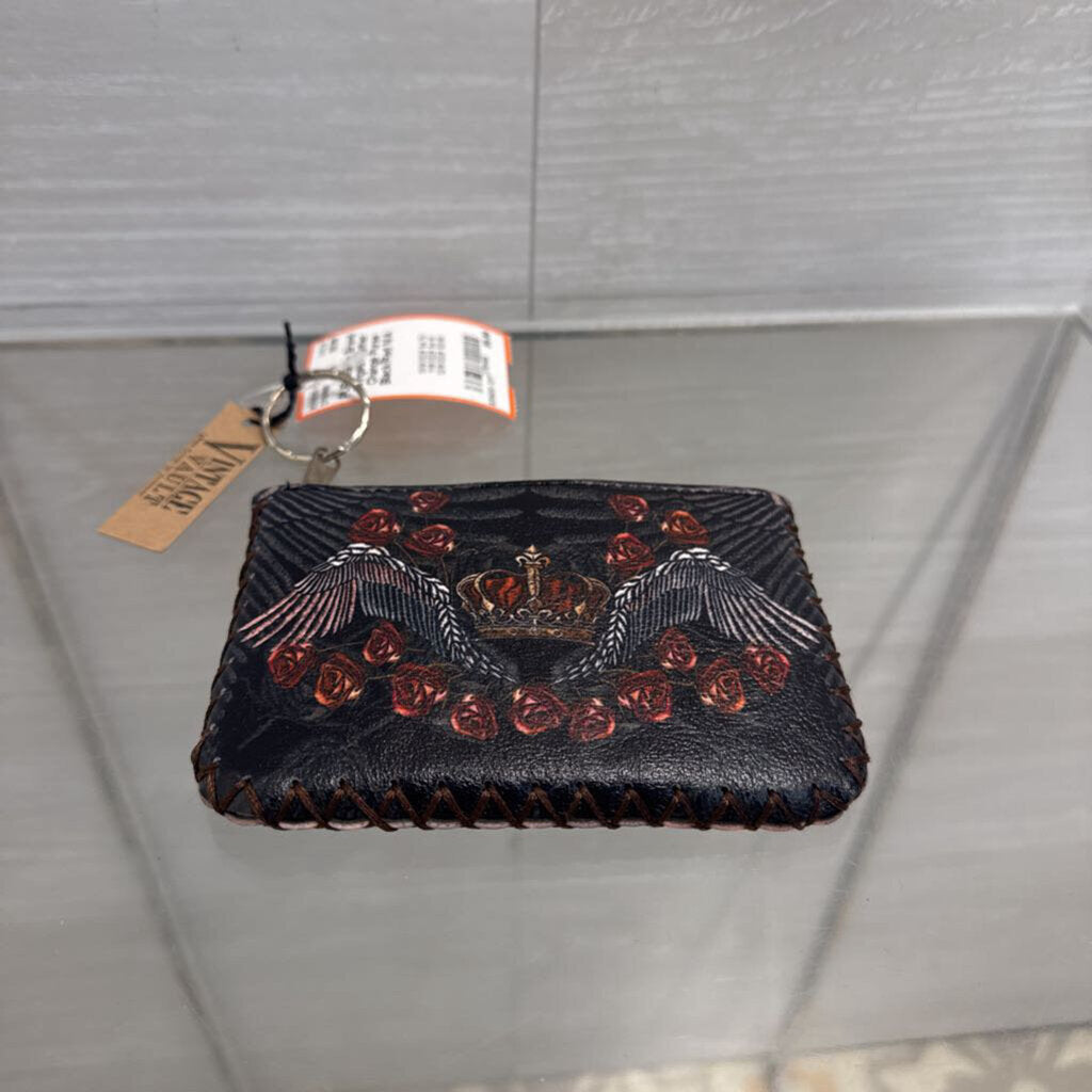 Winged Leather Change Purse