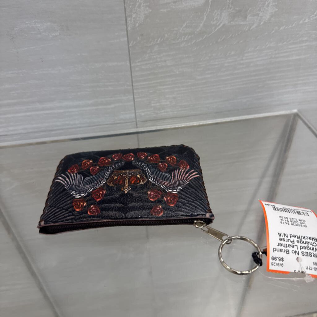 Winged Leather Change Purse