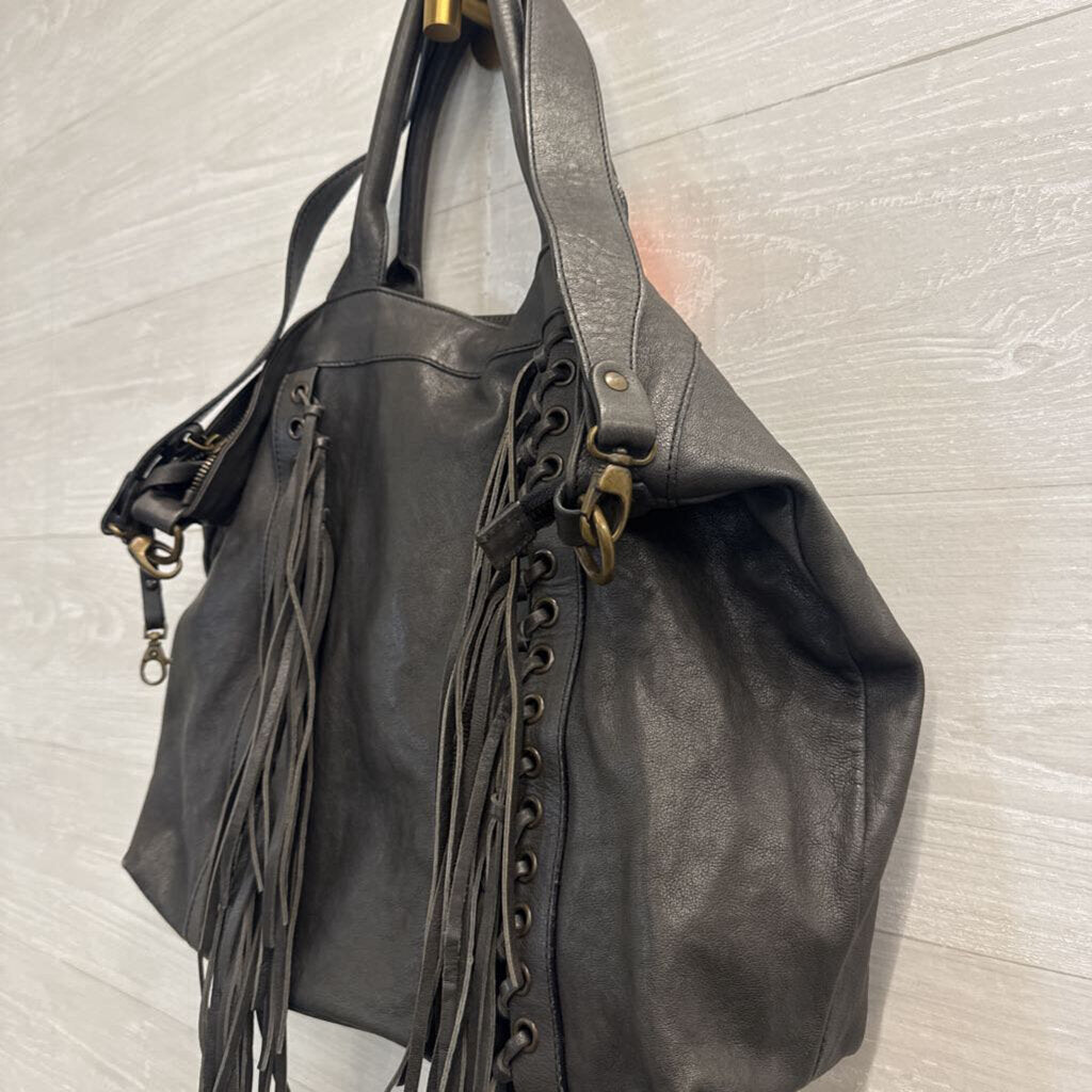 Johnny Was Ariana Leather Fringe Tote