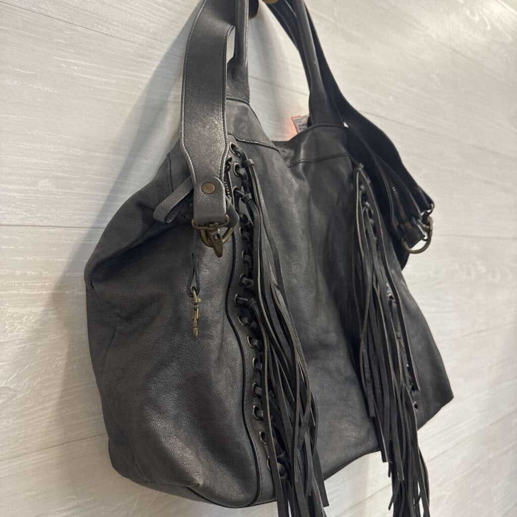 Johnny Was Ariana Leather Fringe Tote