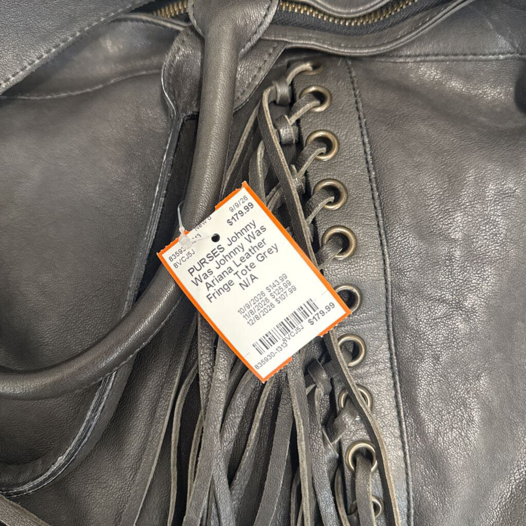 Johnny Was Ariana Leather Fringe Tote