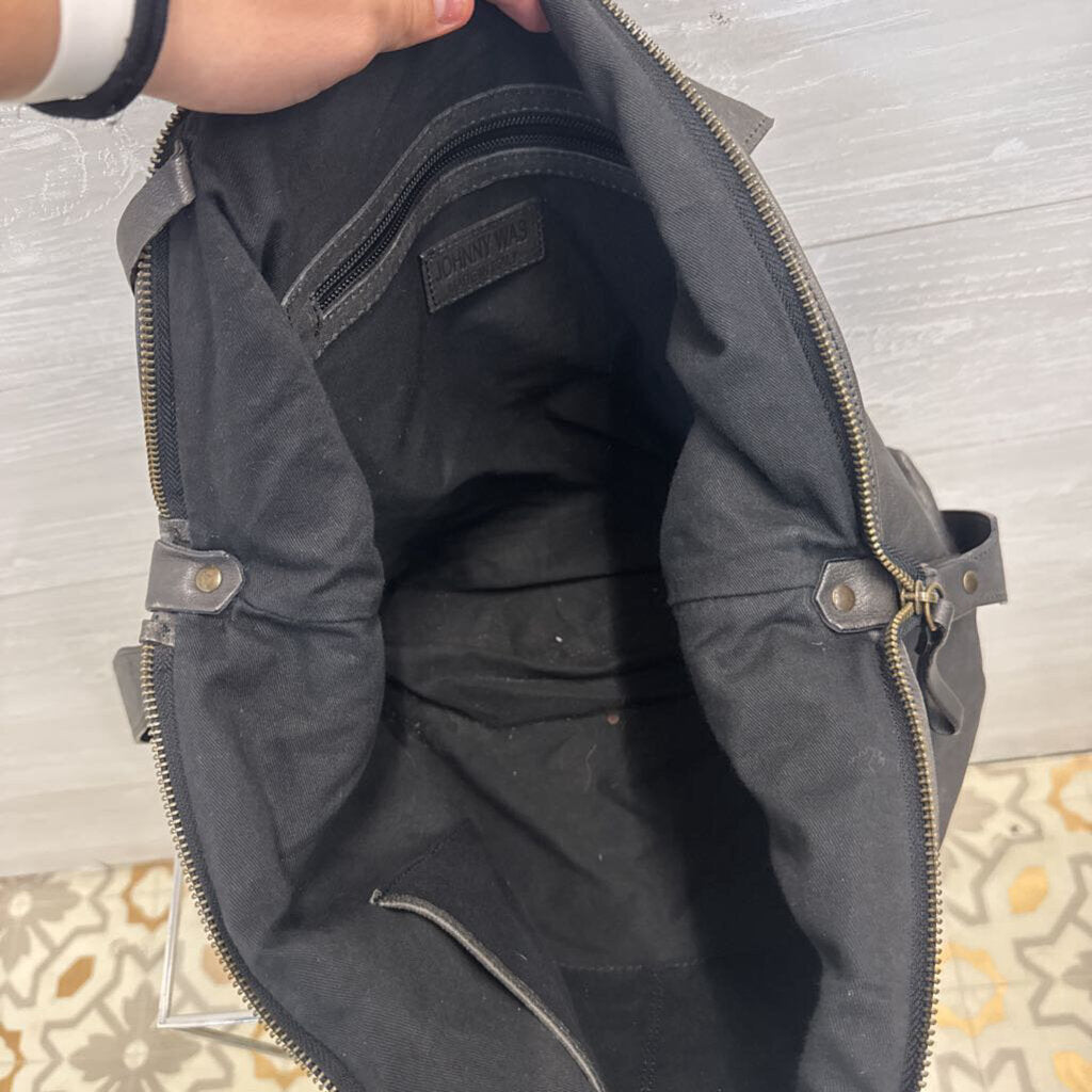 Johnny Was Ariana Leather Fringe Tote