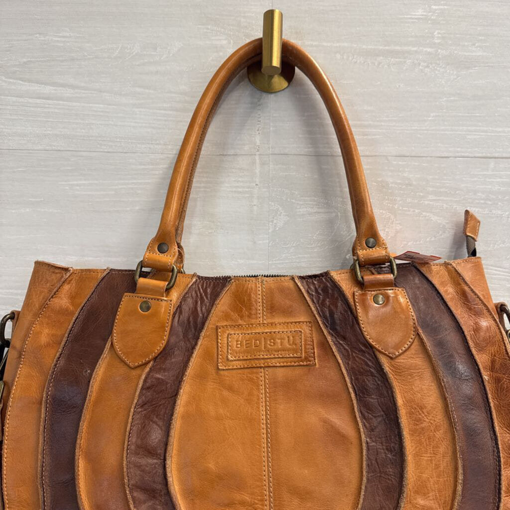 Bed Stu Rockaway Leather Tote in Tan Rustic