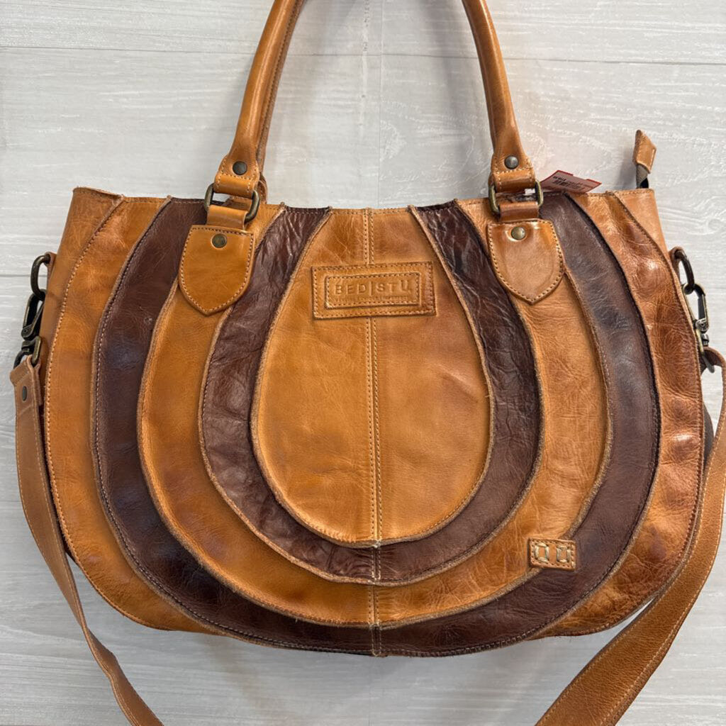 Bed Stu Rockaway Leather Tote in Tan Rustic