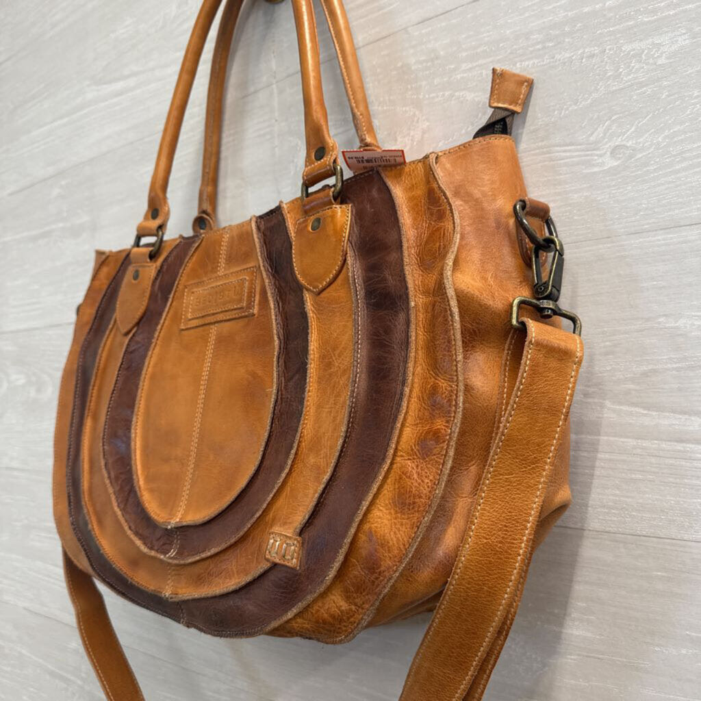 Bed Stu Rockaway Leather Tote in Tan Rustic