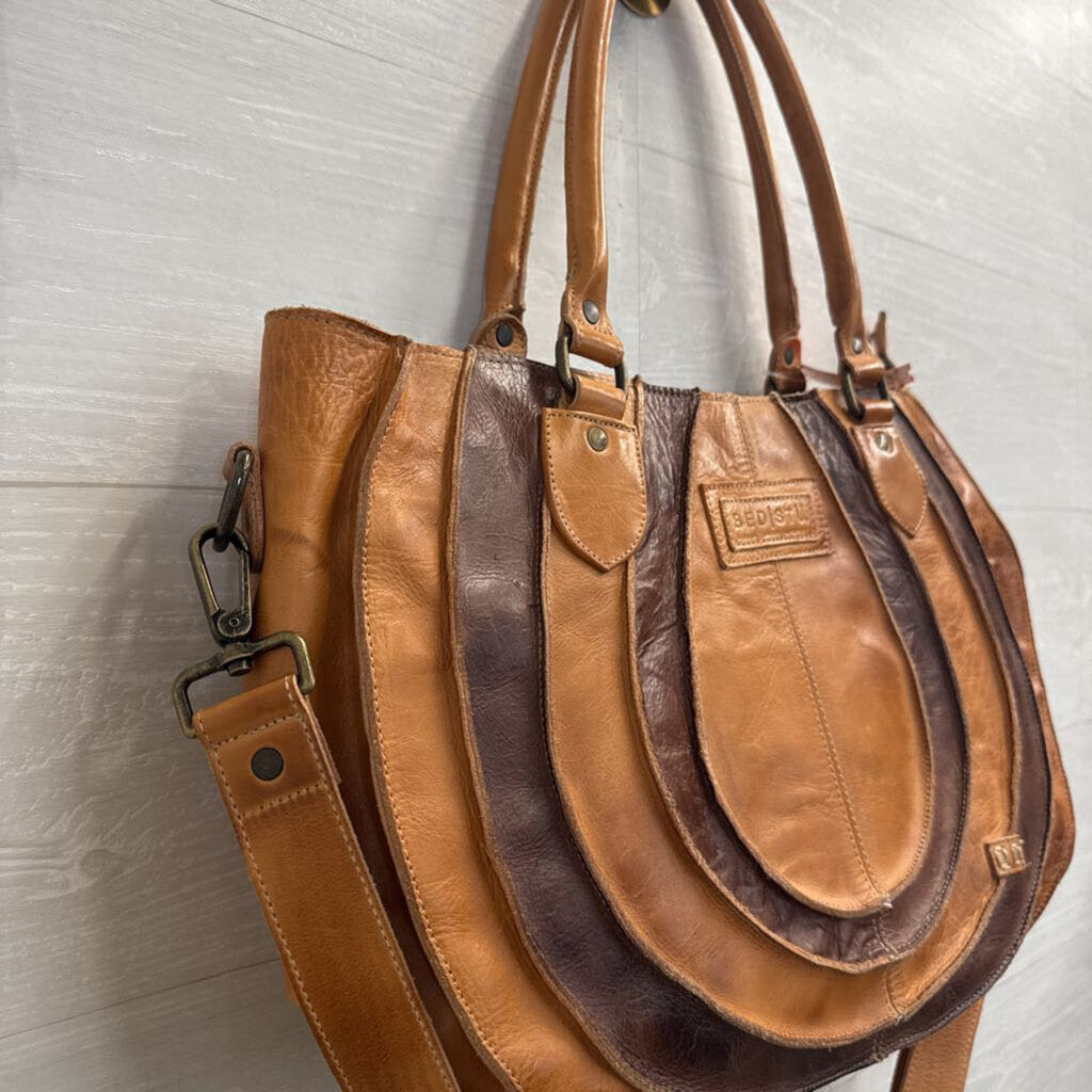 Bed Stu Rockaway Leather Tote in Tan Rustic