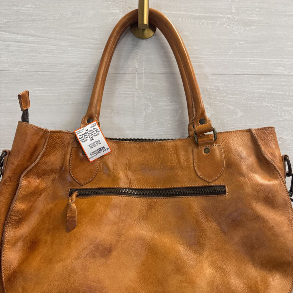 Bed Stu Rockaway Leather Tote in Tan Rustic