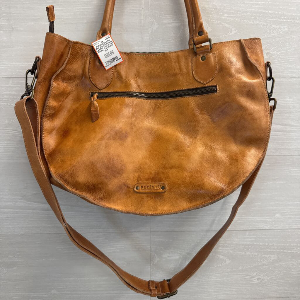 Bed Stu Rockaway Leather Tote in Tan Rustic