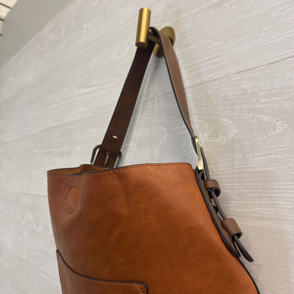 Susan Joy Brown Leather Shoulder Bag