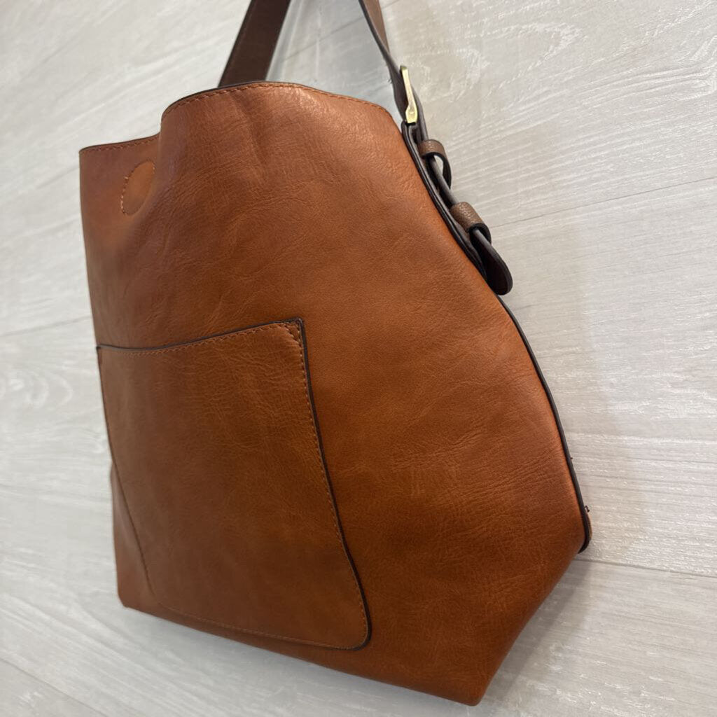 Susan Joy Brown Leather Shoulder Bag