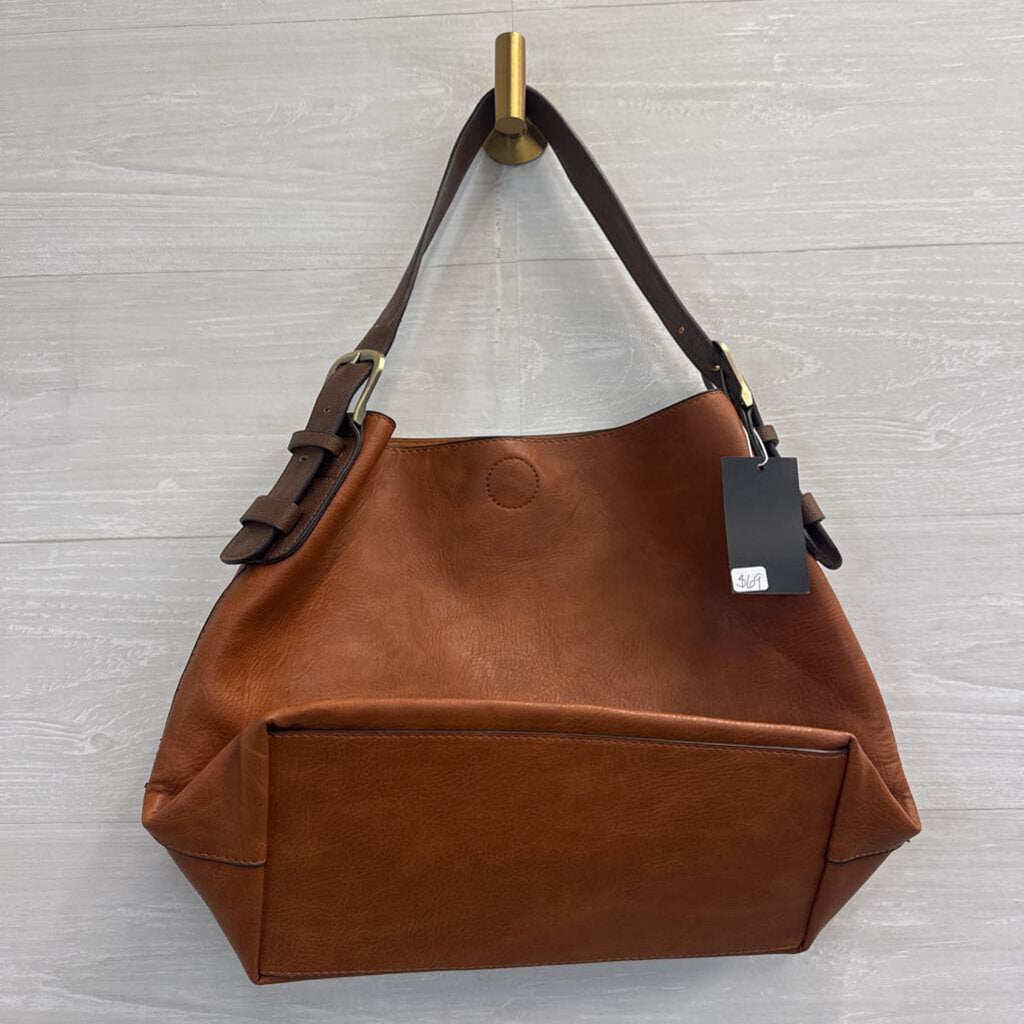 Susan Joy Brown Leather Shoulder Bag