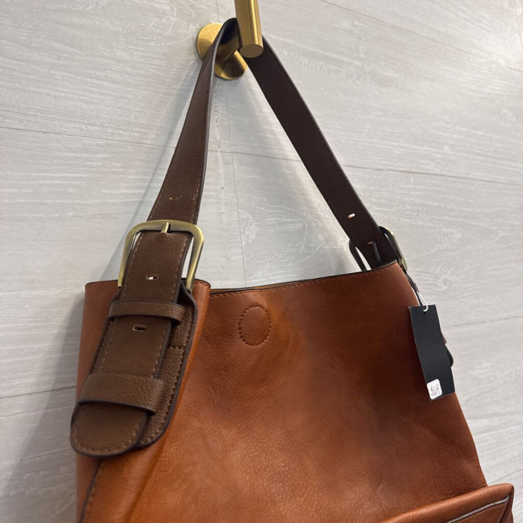 Susan Joy Brown Leather Shoulder Bag