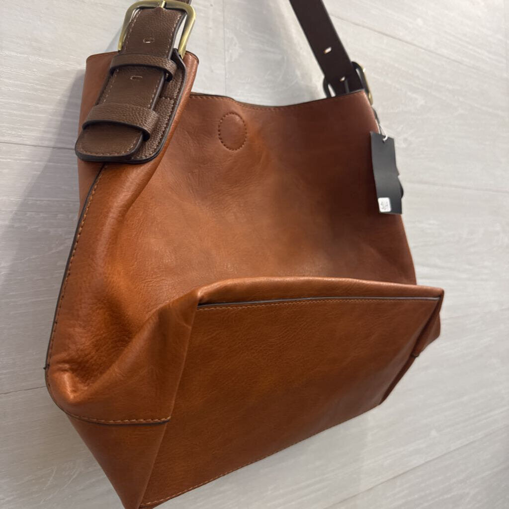 Susan Joy Brown Leather Shoulder Bag