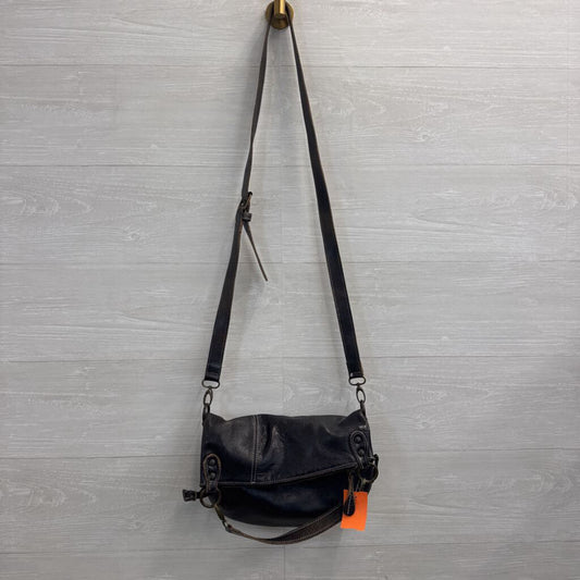 Bed Stu Tahiti Black Leather Foldover Crossbody Bag