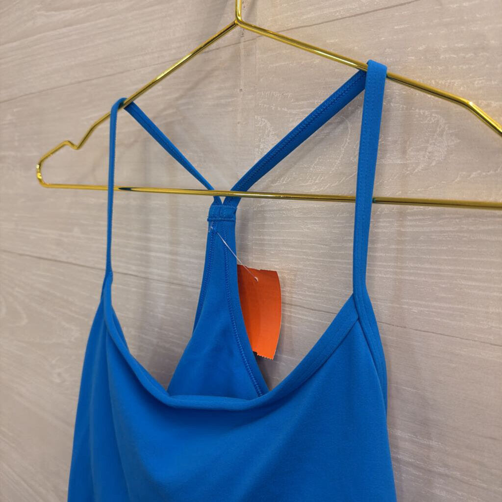 Vuori Blue Cropped Tank Top Small