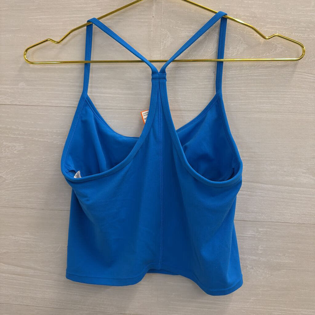 Vuori Blue Cropped Tank Top Small